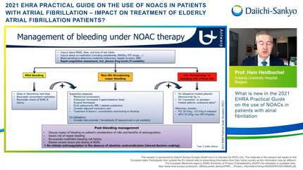 2021 EHRA Practical Guide on the use of NOACs in patients with atrial fibrillation- impact on treatment of elderly atrial fibrillation patients?