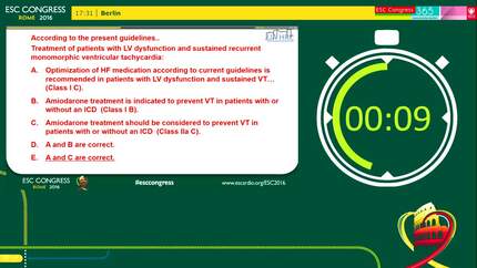 Ventricular tachycardia  in a post myocardial infarction ICD patient - What do the Guidelines say?