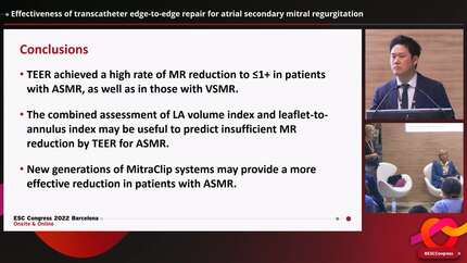 Effectiveness of transcatheter edge-to-edge repair for atrial secondary mitral regurgitation