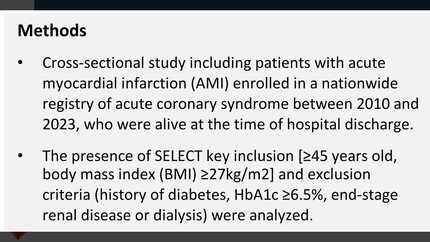 Eligibility for semaglutide according to the SELECT trial in a Portuguese cohort of acute coronary syndrome