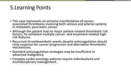 When cancer drives the clot: extreme multilevel thrombosis in metastatic pancreatic adenocarcinoma