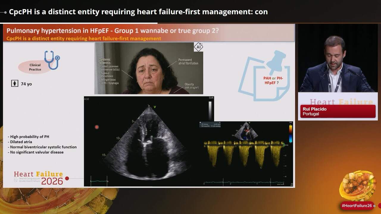 Pulmonary hypertension in HFpEF - Group 1 wannabe or true group 2?