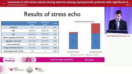 Variations in left atrial volume during exercise among asymptomatic patients with significant degenerative mitral regurgitation