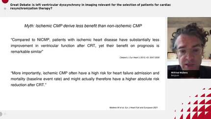 Great Debate: is left ventricular dyssynchrony in imaging relevant for the selection of patients for cardiac resynchronisation therapy?