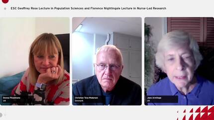 ESC Geoffrey Rose Lecture in Population Sciences and Florence Nightingale Lecture in Nurse-Led Research