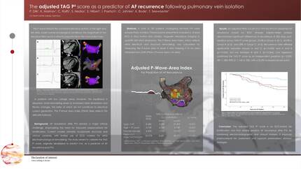 The adjusted TAG P2 score as a predictor of atrial fibrillation recurrence following pulmonary vein isolation
