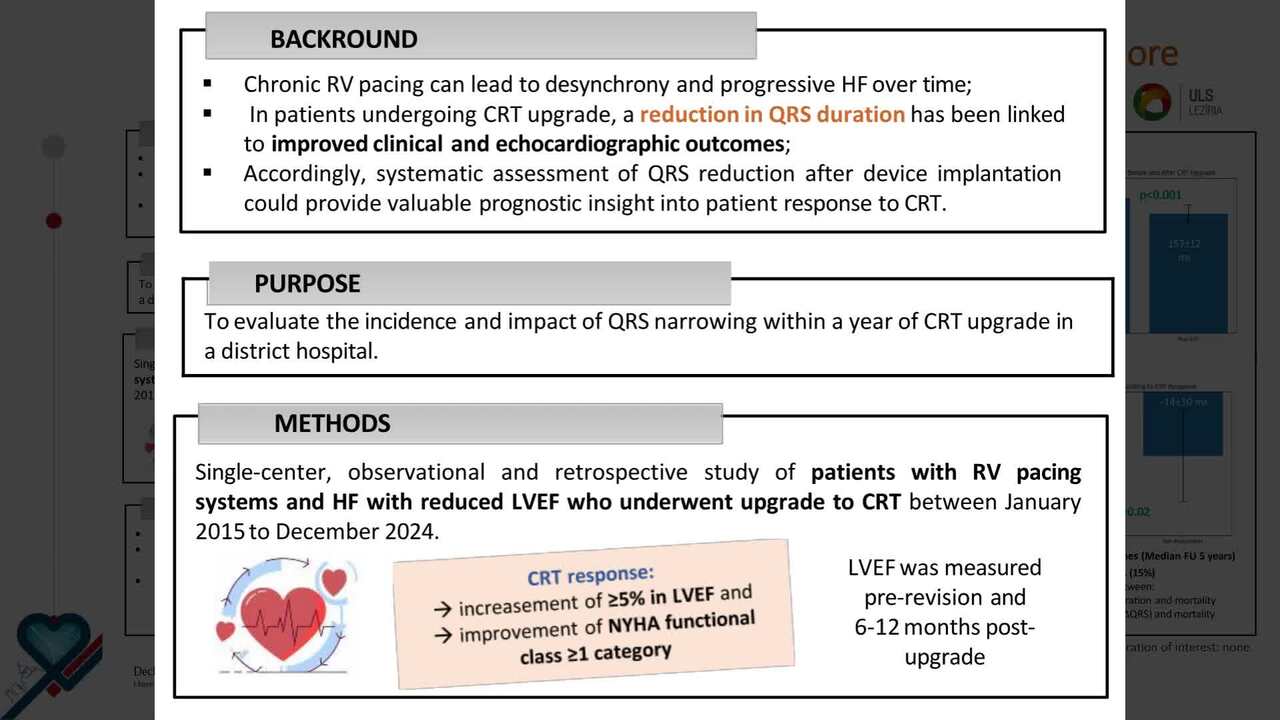 Role of QRS narrowing on CRT upgrade outcomes: less is more 