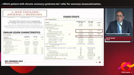 Coronary revascularisation – state of the art for chronic coronary syndromes