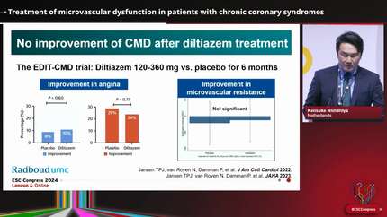 Treatment of microvascular dysfunction in patients with chronic coronary syndromes
