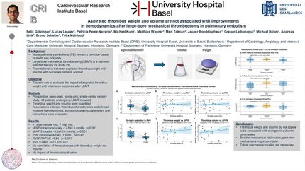 Thrombus weight and volume alone do not predict drop in pulmonary artery pressure after large bore mechanical thrombectomy