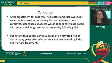 Long term excess mortality associated with diabetes following acute myocardial infarction: a population-based cohort study