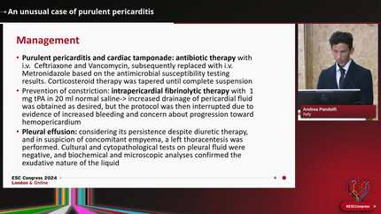 An unusual case of purulent pericarditis