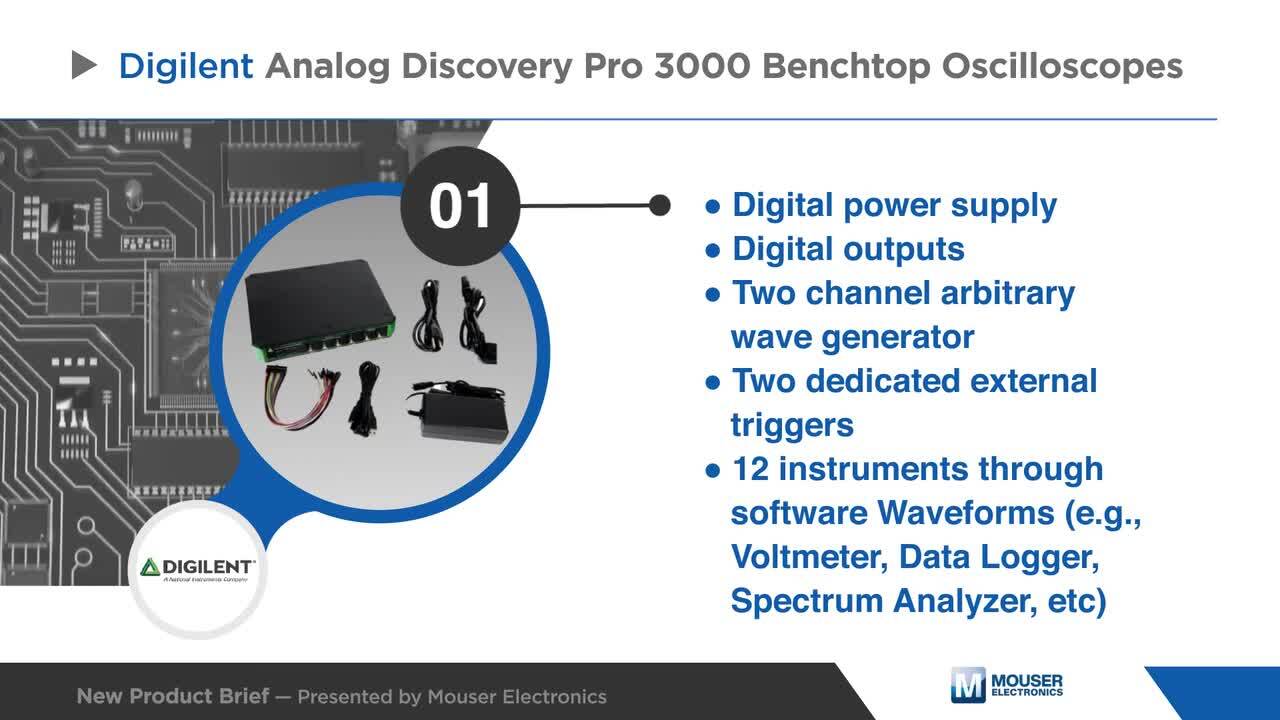 Analog Discovery Pro 3000 Benchtop Oscilloscopes - Digilent | Mouser