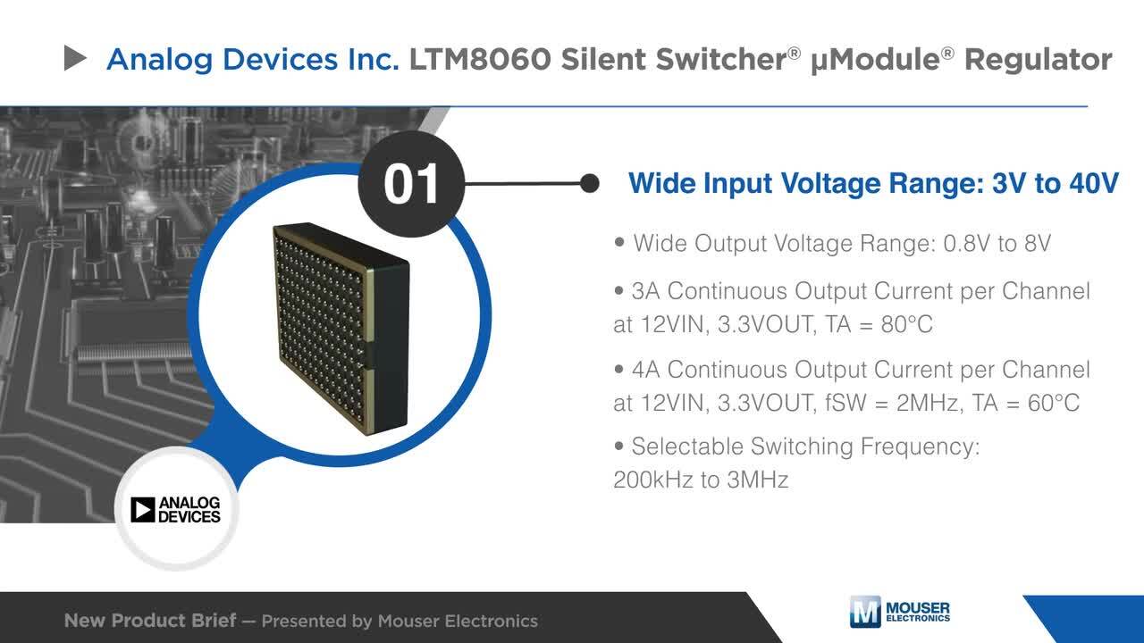 LTM8074IY Analog Devices Inc., Power Supplies - Board Mount