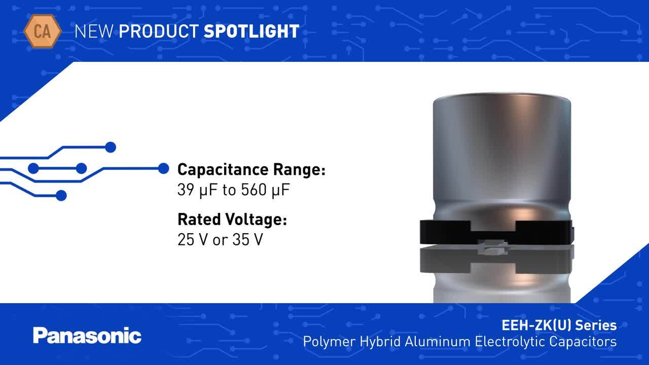 ZKU 전도성 폴리머 알루미늄 커패시터 - Panasonic Electronic Components | Mouser
