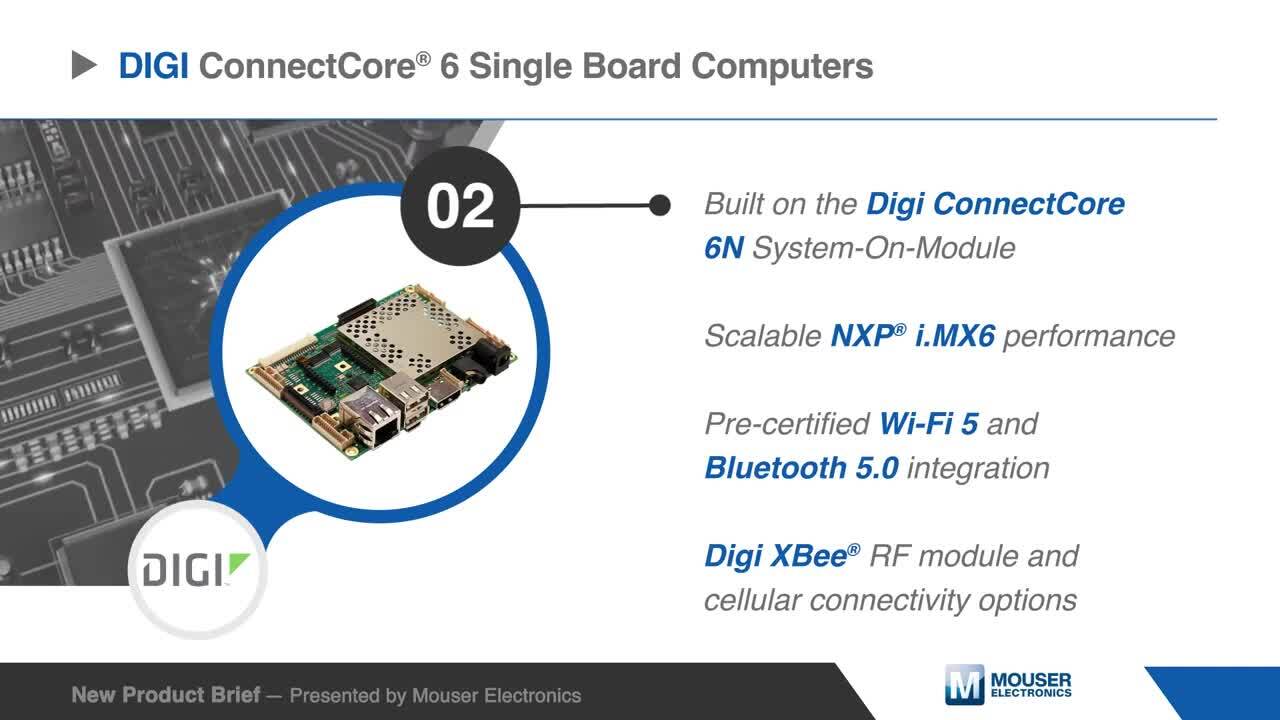 ConnectCore 6 Single Board Computers - Digi | Mouser