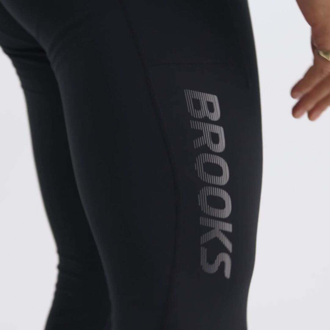 (取寄) ブルックス メンズ モーメンタム サーマル タイト 2.0 Brooks men Momentum Thermal Tight 2.0 Black/Speed Logo Men's Momentum Thermal Tight 2.0 | Brooks Running