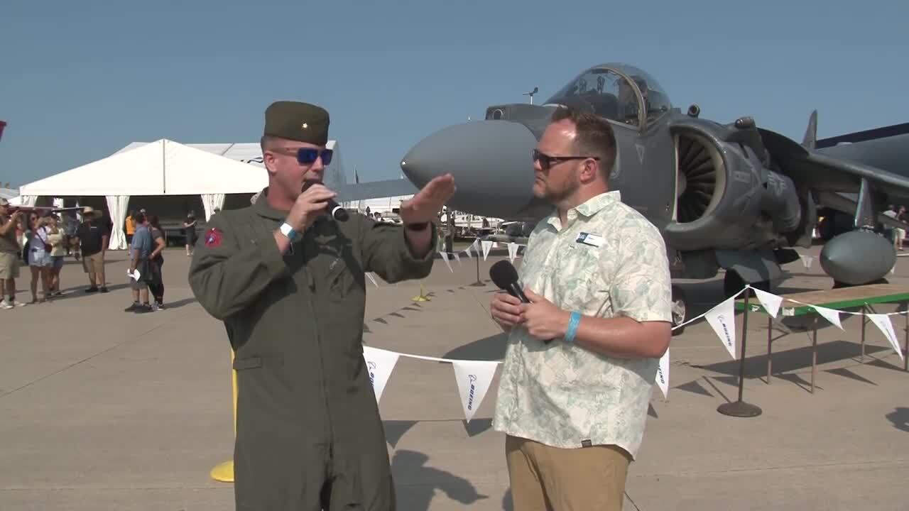 EAA AirVenture Plane Talk: AV8 Harrier with Maj Corey Boudiette