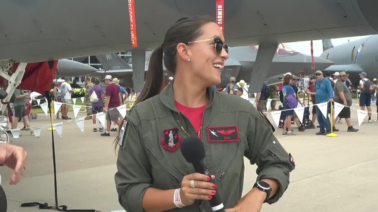 AirVenture 2025 Plane Talk With 104th Fighter Wing - Mass ANG Capt. Sydney "Echo" Currenti  and The F-15C Eagle