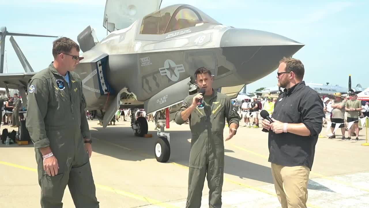 AirVenture 2025 Plane Talk With Maj. Maj Johnson and Maj Stewart And The AV-8B Harrier II & F-35B Lightning II 
