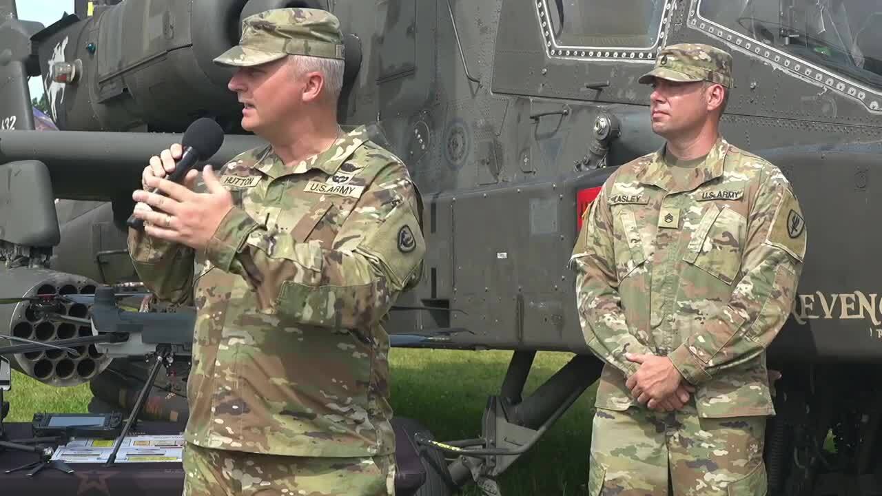 AirVenture 2025 Plane Talk With CW5 Damon Hutton, CW2 Mike Haines, Ssg Douglas Lasley and The AH-64 Apache 