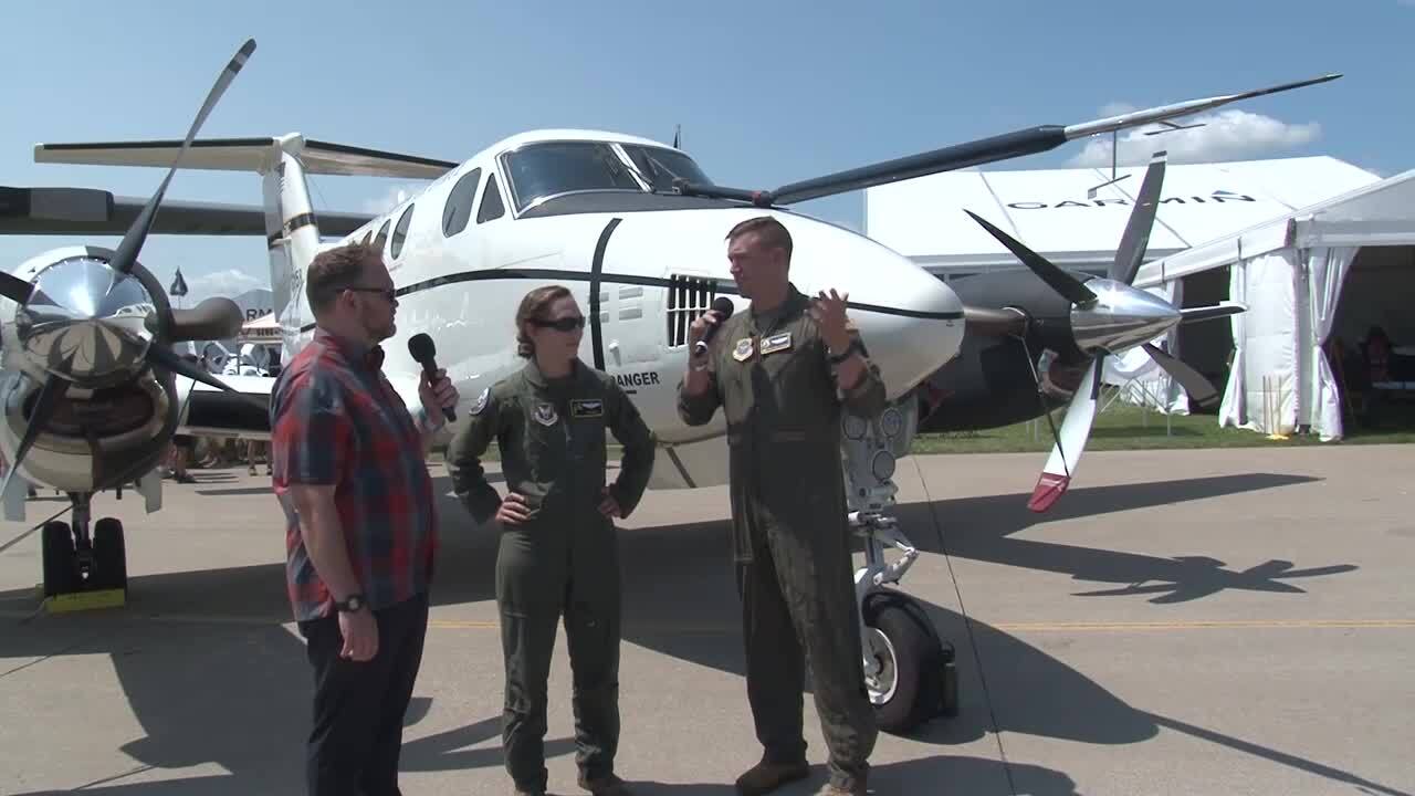 EAA AirVenture Plane Talk: C-12 Huron with Maj Kate "Sputnik" West & Maj William "Storytime" Kennedy