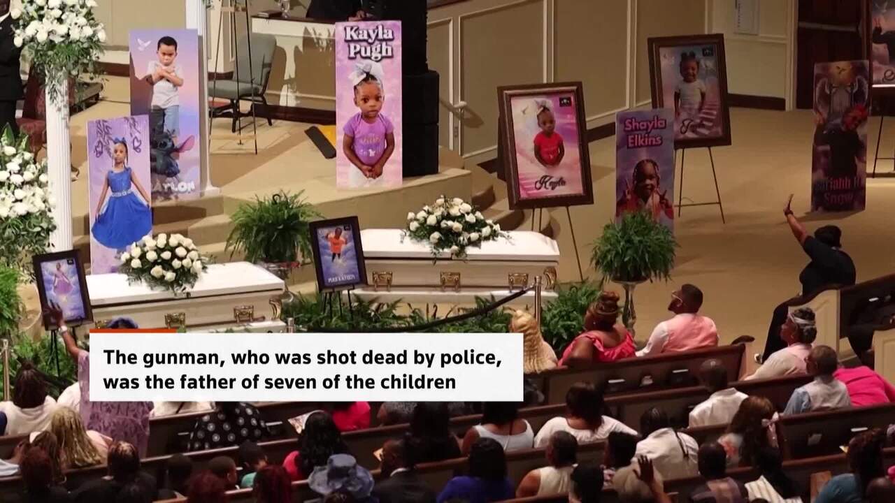 Funeral held for eight children killed in Louisiana mass shooting