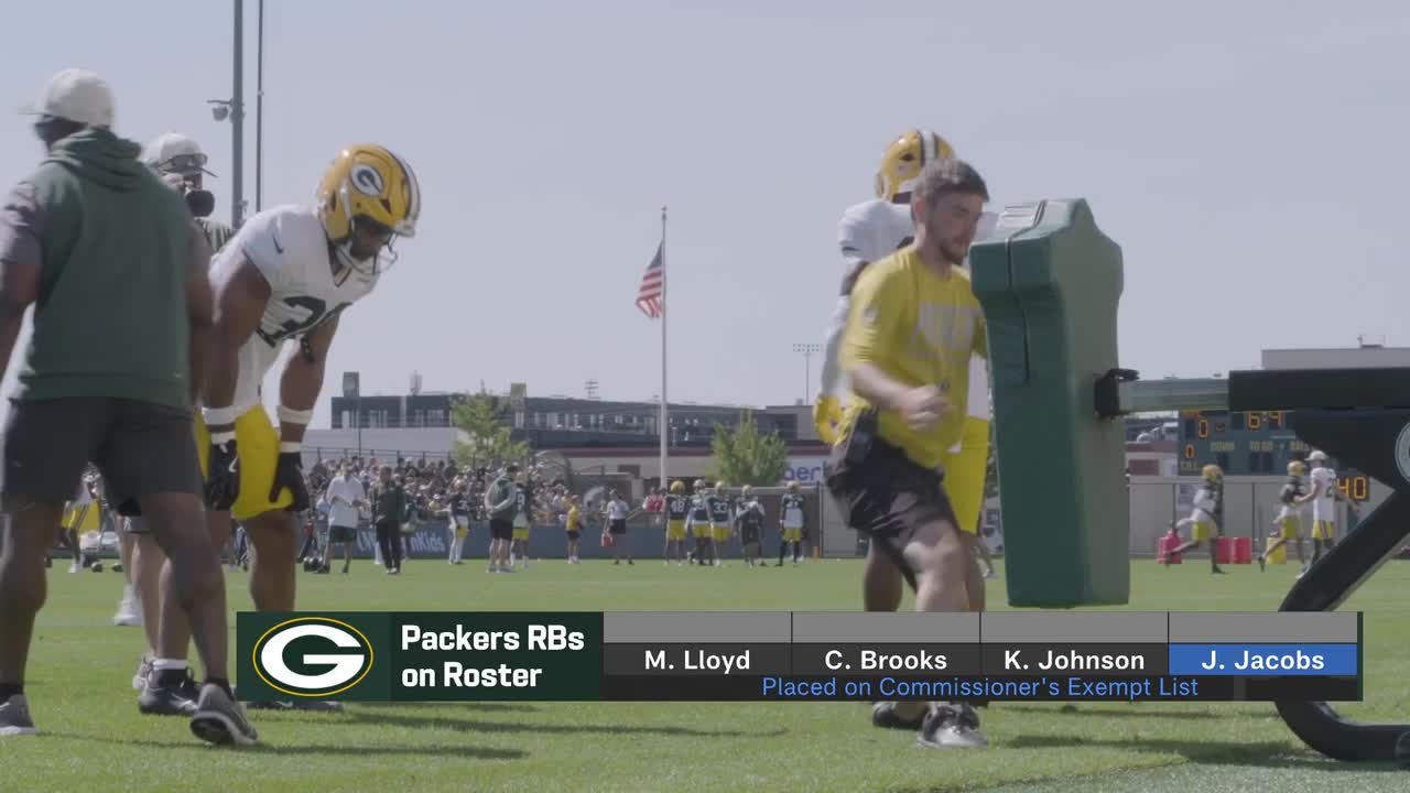 Packers RB Josh Jacobs has been placed on the Commissioner's Exempt List 
