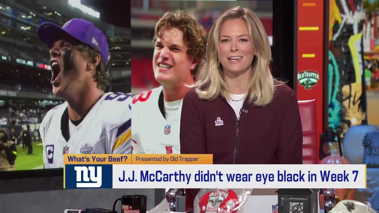 What's Your Beef with J.J. McCarthy not wearing eye black in Week 7 vs. Texans 'GMFB'