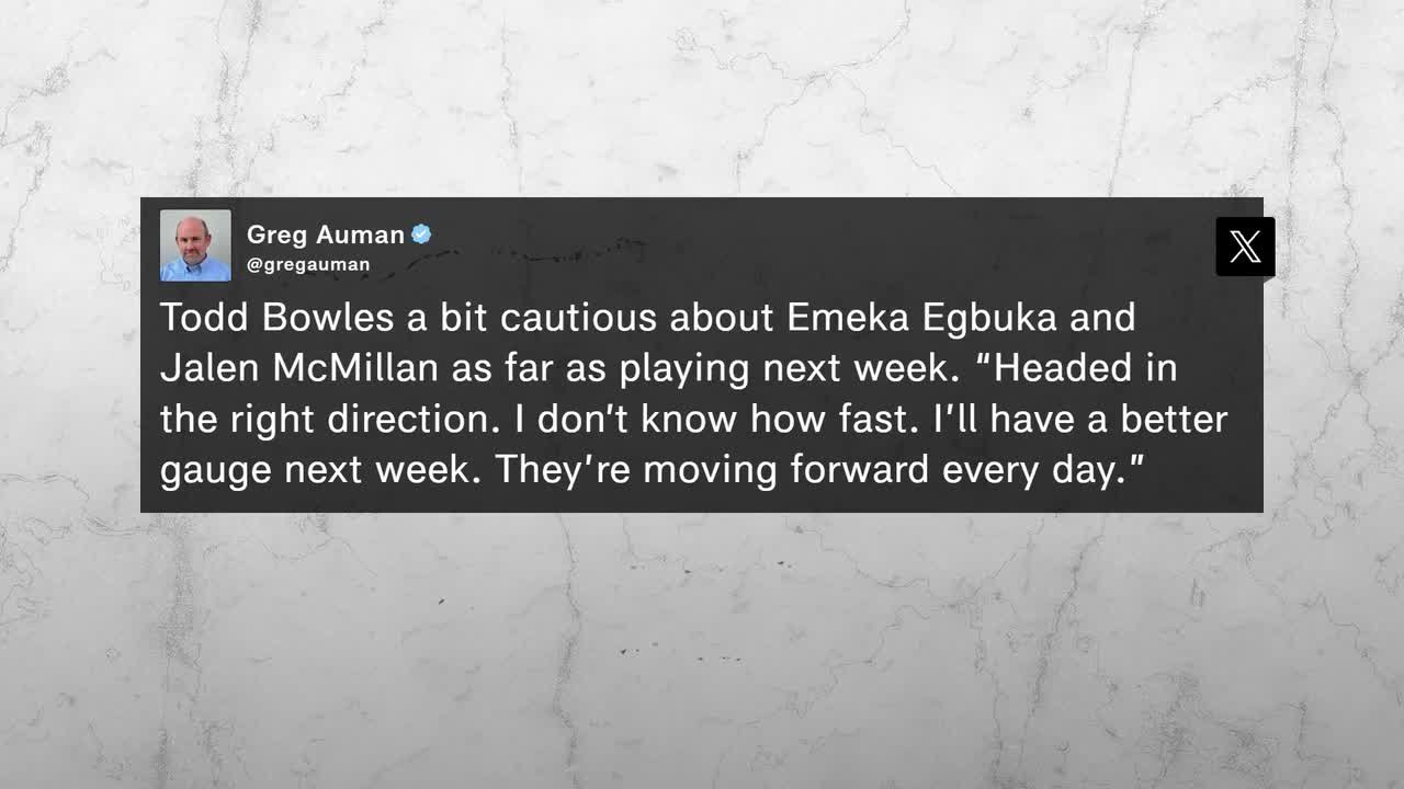 Emeka Egbuka and Jalen McMillan reportedly heading in the right direction 'The NFL Report'