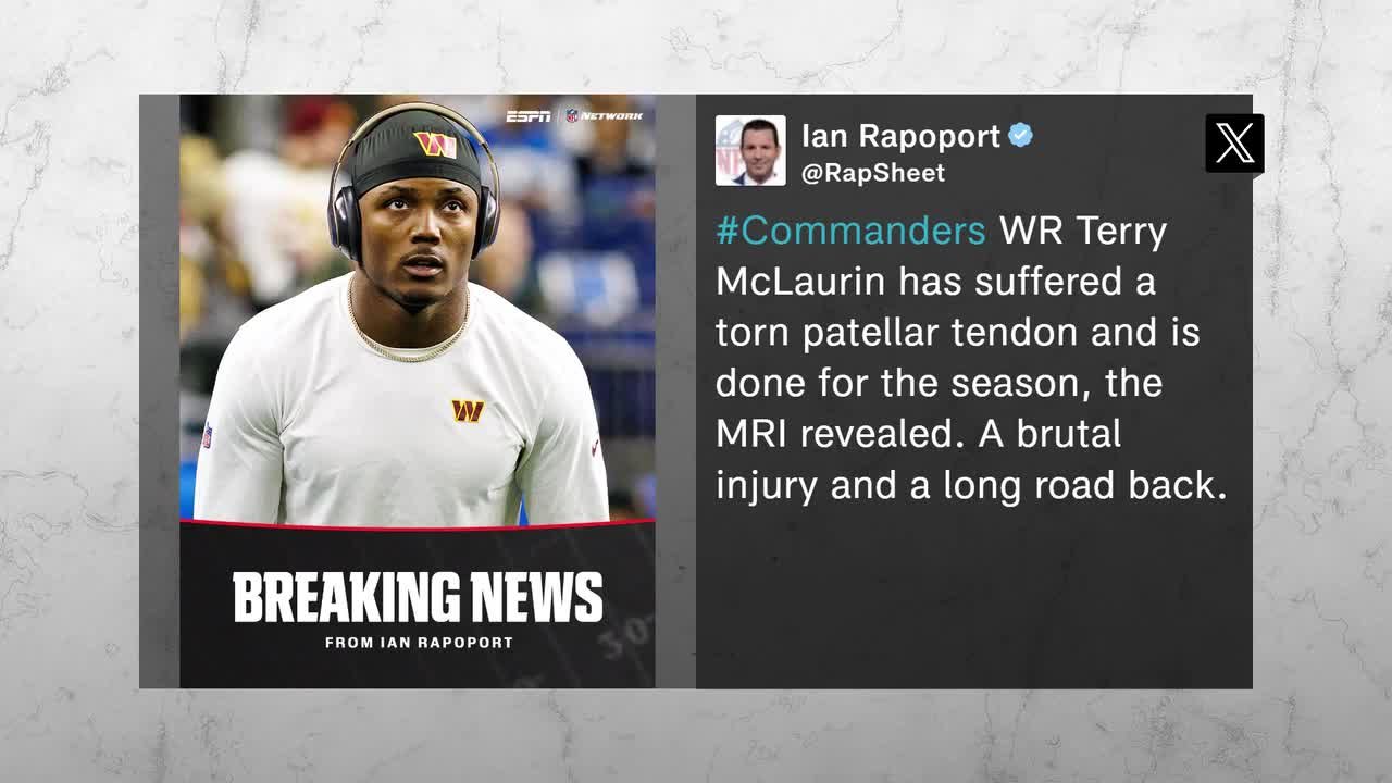 Commanders WR Terry McLaurin (patellar tendon) out for the season 'The NFL Report'