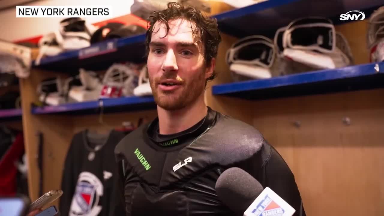 Mike Sullivan, Dylan Garand, Mika Zibanejad and Adam Fox react to the loss of Rangers' star goaltender Igor Shesterkin