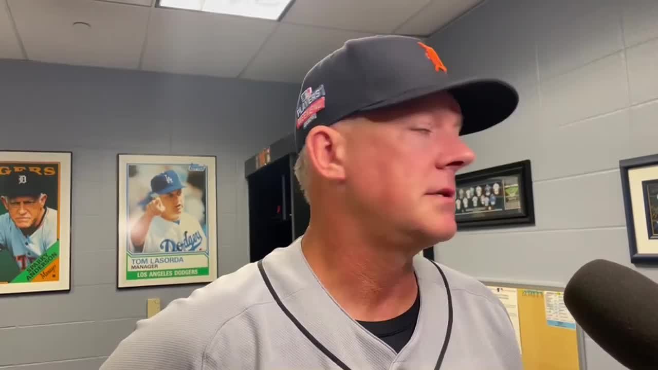 Manager A.J. Hinch on Detroit Tigers latest loss to Kansas City Royals