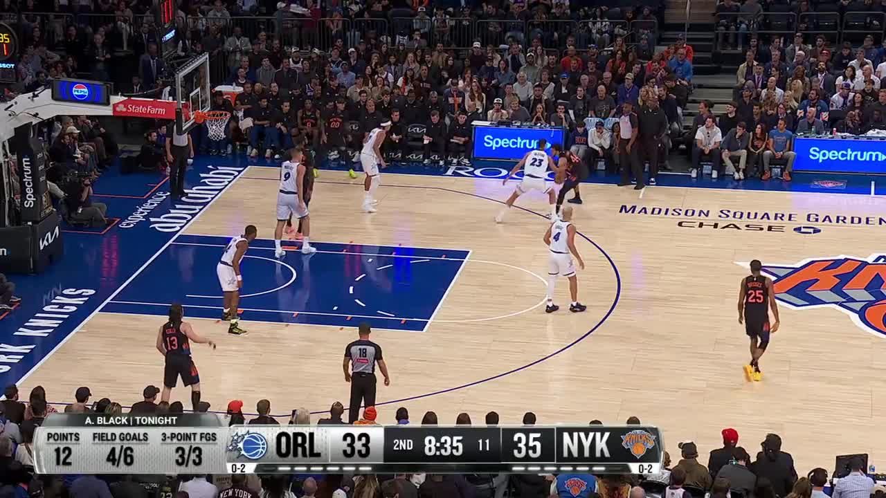 Nikola Vučević sends the shot away