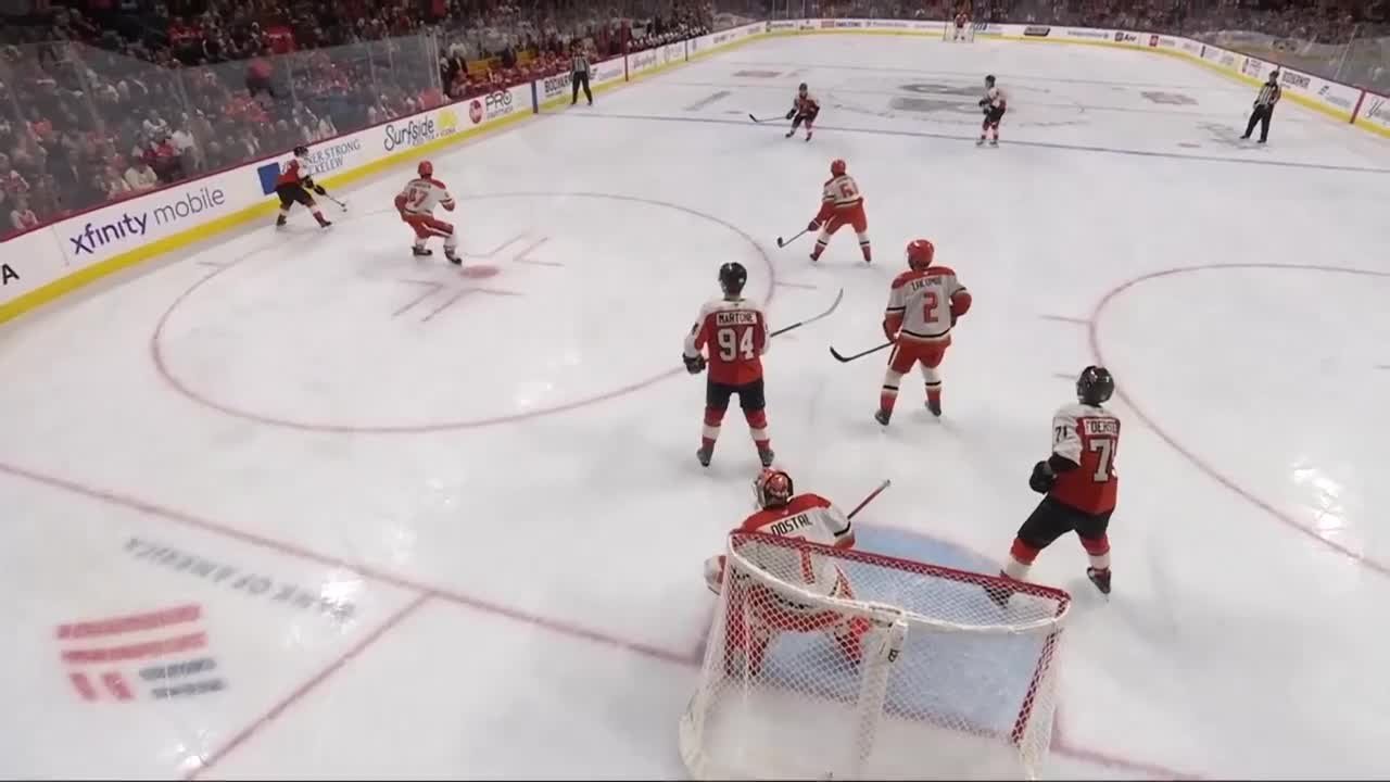 Matvei Michkov with a Powerplay Goal vs. Anaheim Ducks