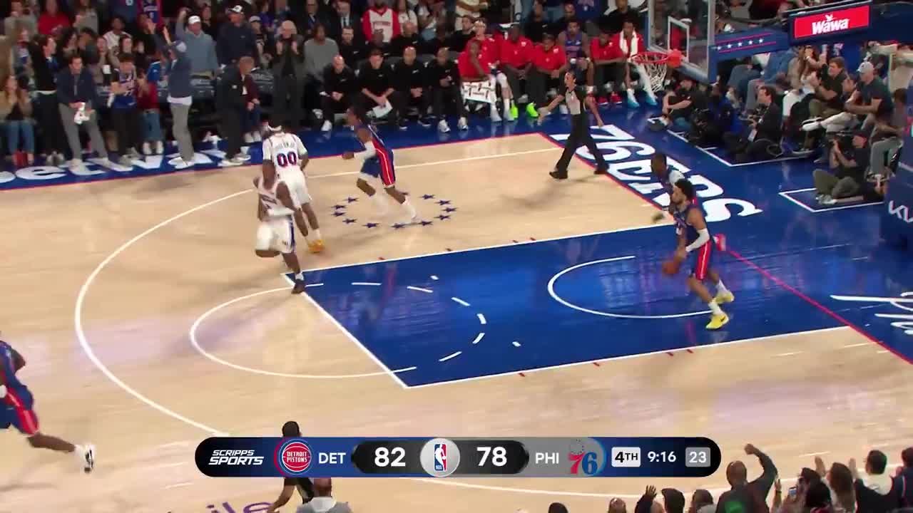 Tyrese Maxey rises up and throws it down