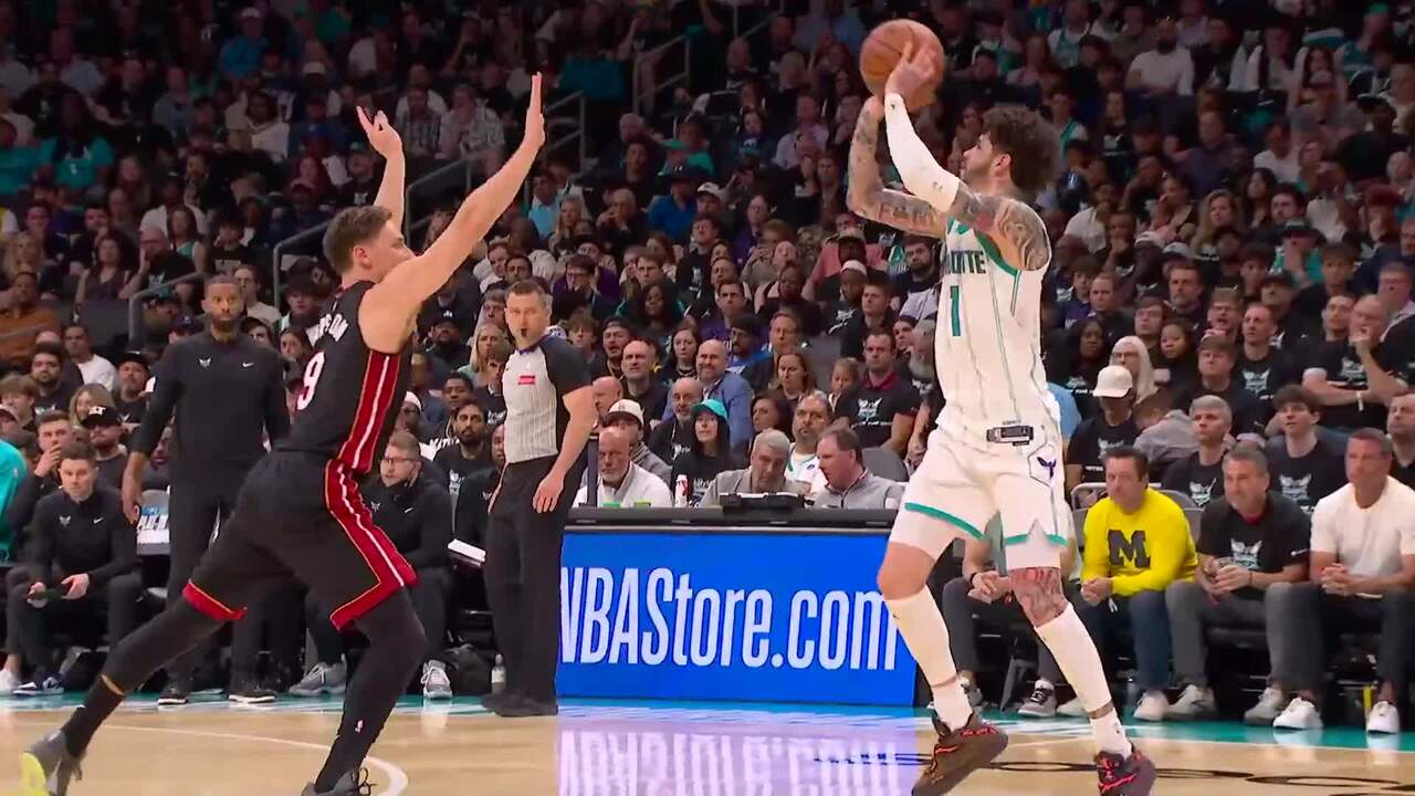 LaMelo Ball with 30 points vs. Miami Heat
