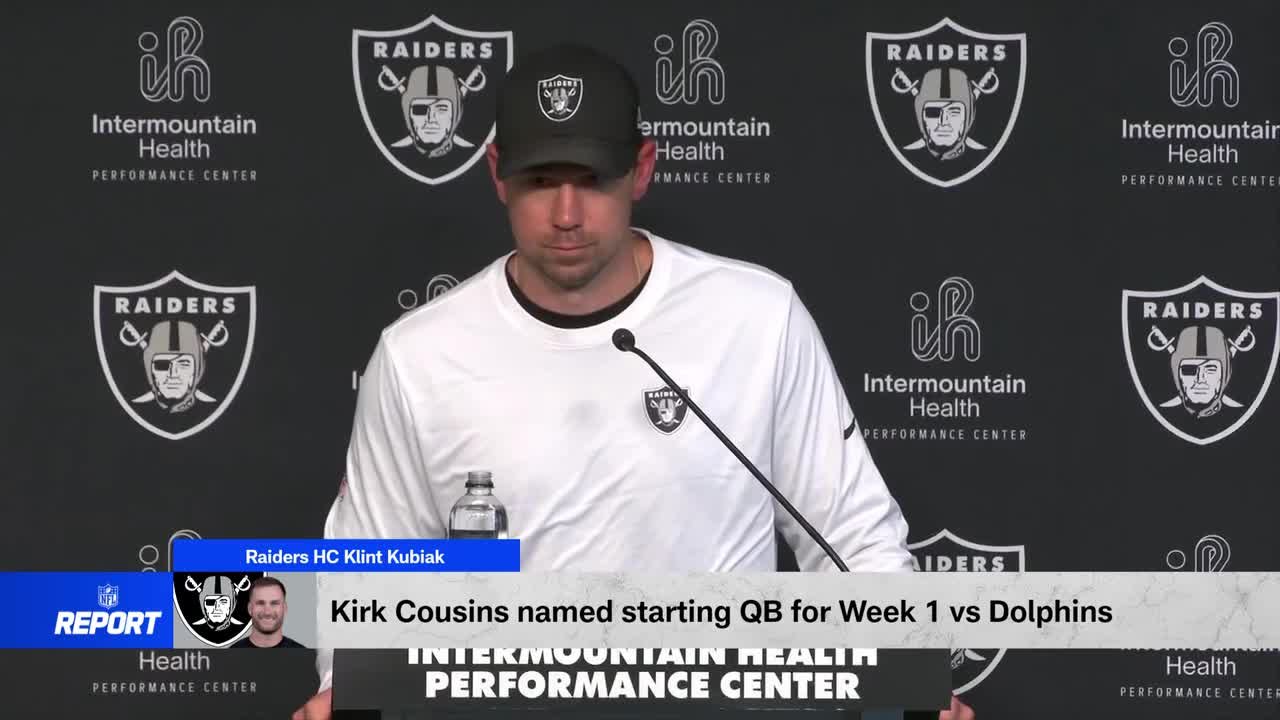 Gregg Rosenthal analyzes Raiders' decision to name Kirk Cousins their Week 1 starter 'The NFL Report'