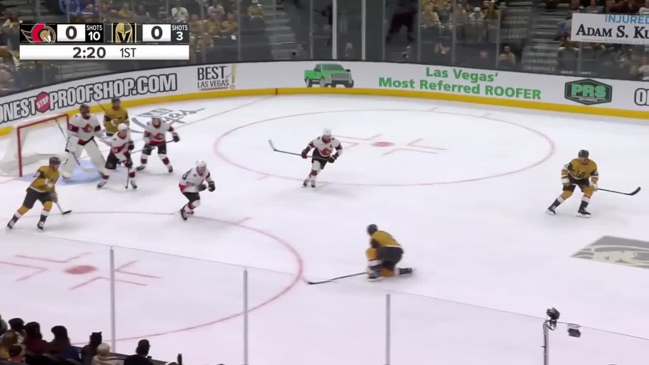 Fabian Zetterlund with a Hit vs. Vegas Golden Knights