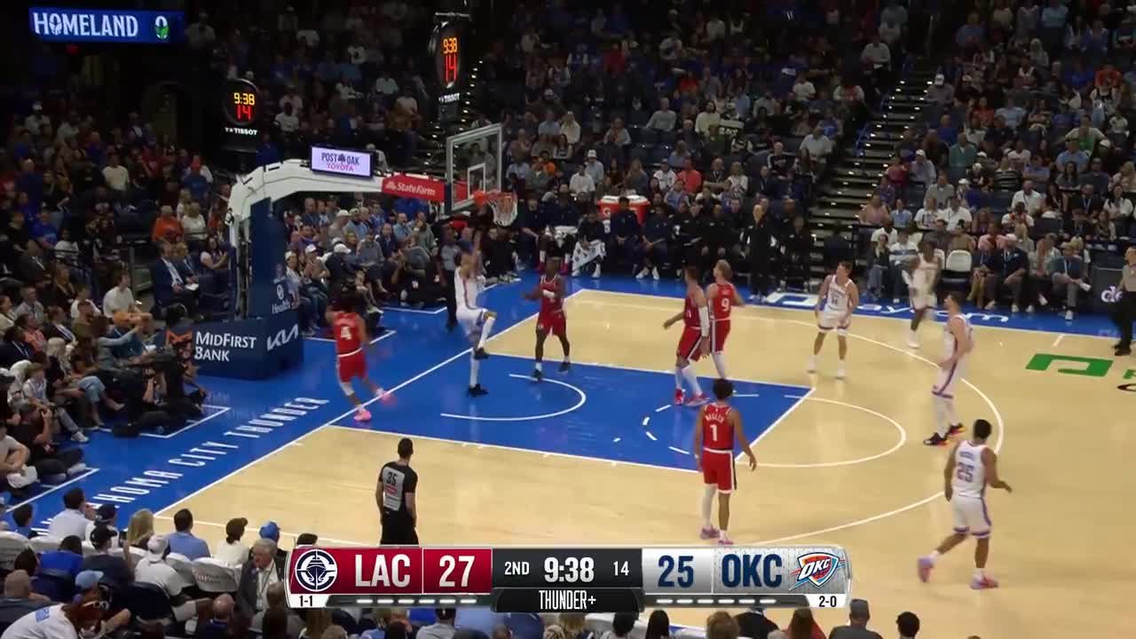 Chet Holmgren rises up and throws it down