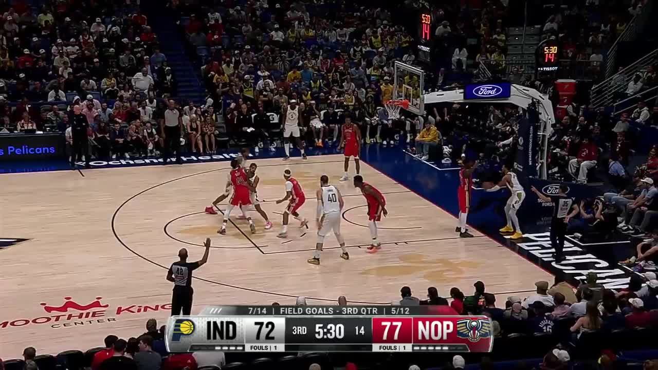 Obi Toppin throws it down!