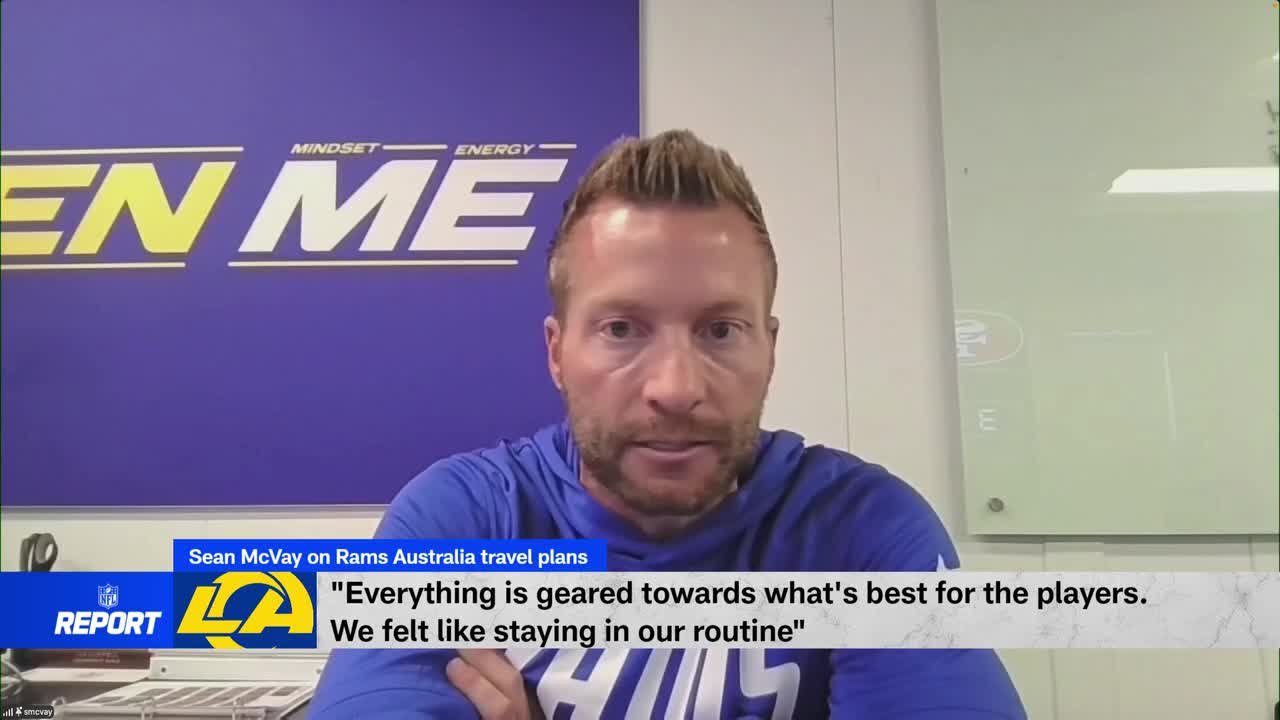 Sean McVay breaks down Rams Australia travel plans and Aaron Donald's availability 'The NFL Report'