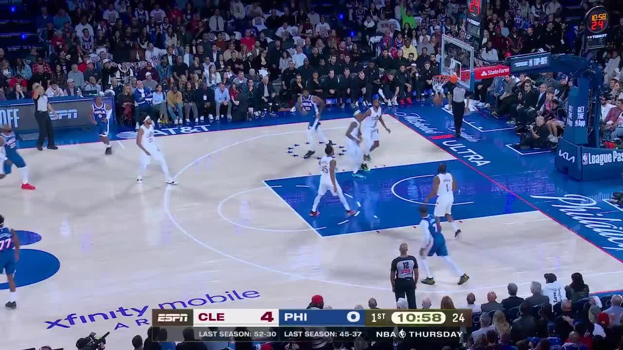 LeBron James hits from way downtown