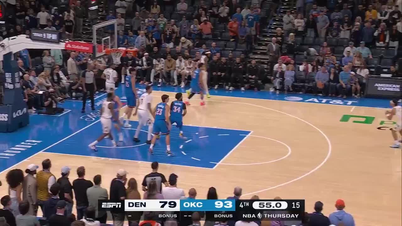 Ryan Nembhard hits from way downtown