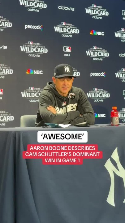 'Awesome': Yankees' Aaron Boone describes Cam Schlittler's dominant Game 1