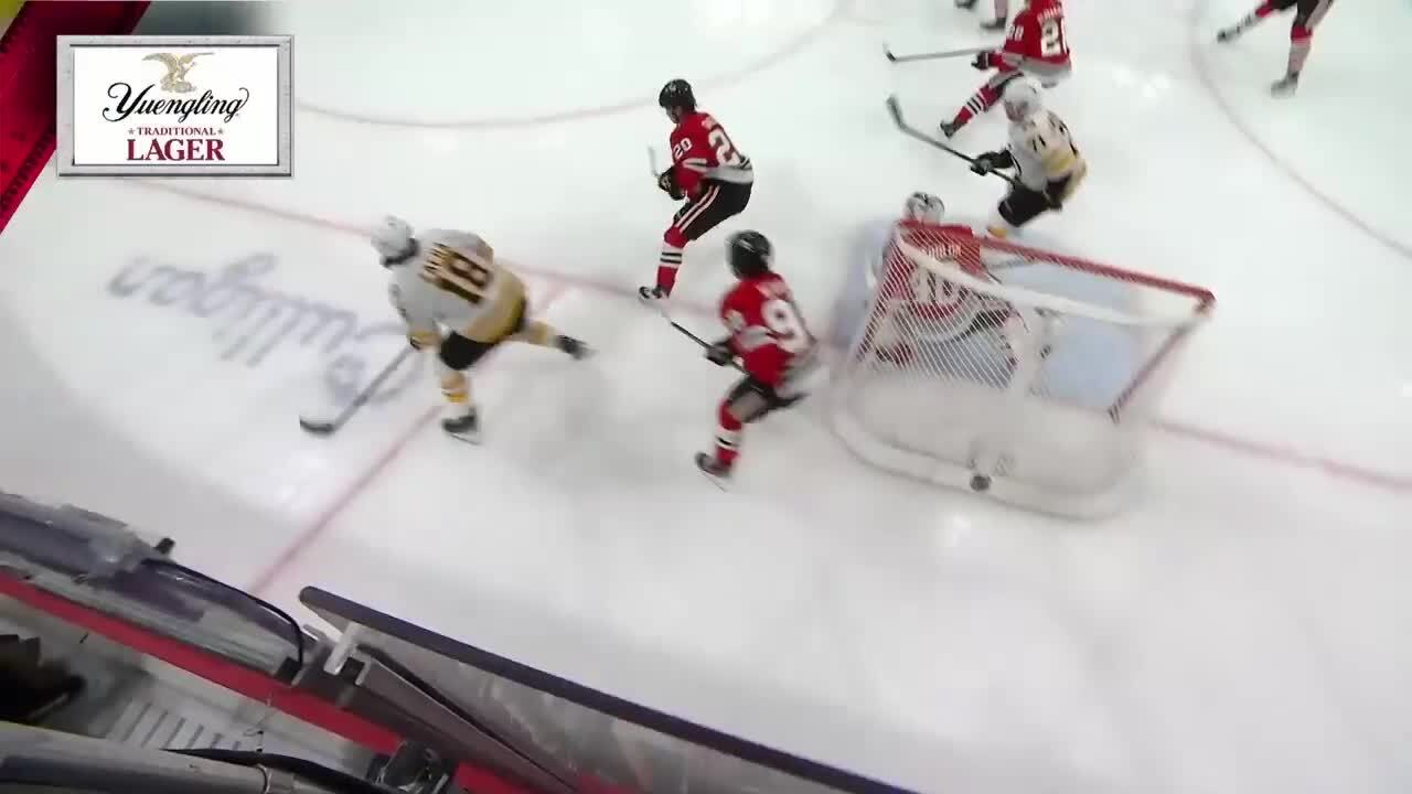Mason Lohrei with a Goal vs. Chicago Blackhawks