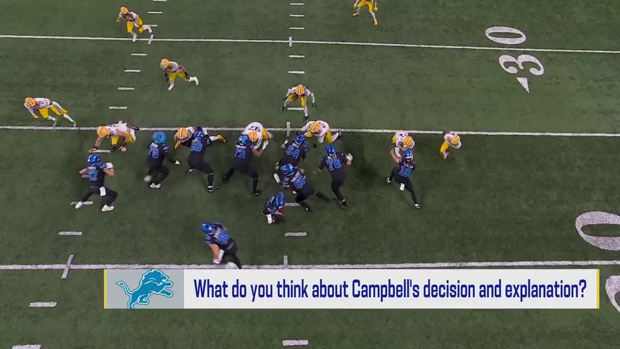 What do you think about Lions HC Dan Campbell's decision and explanation? 'GMFB'