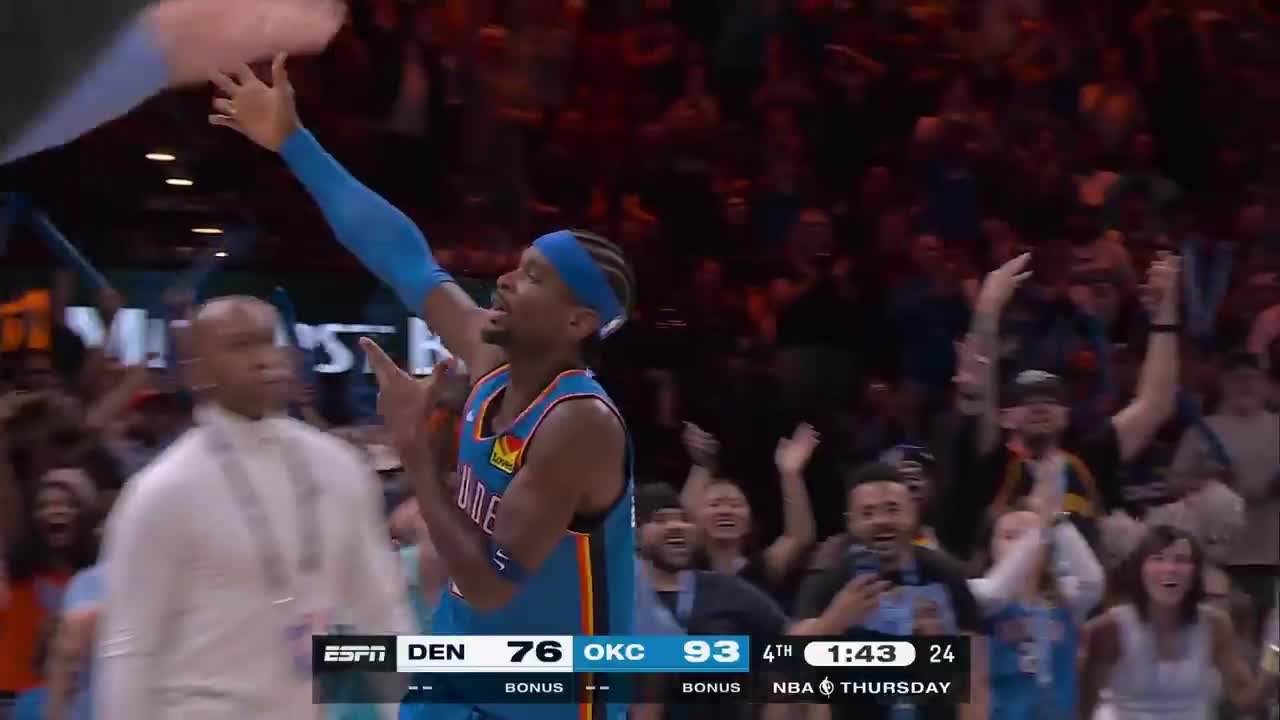 Shai Gilgeous-Alexander hits from way downtown