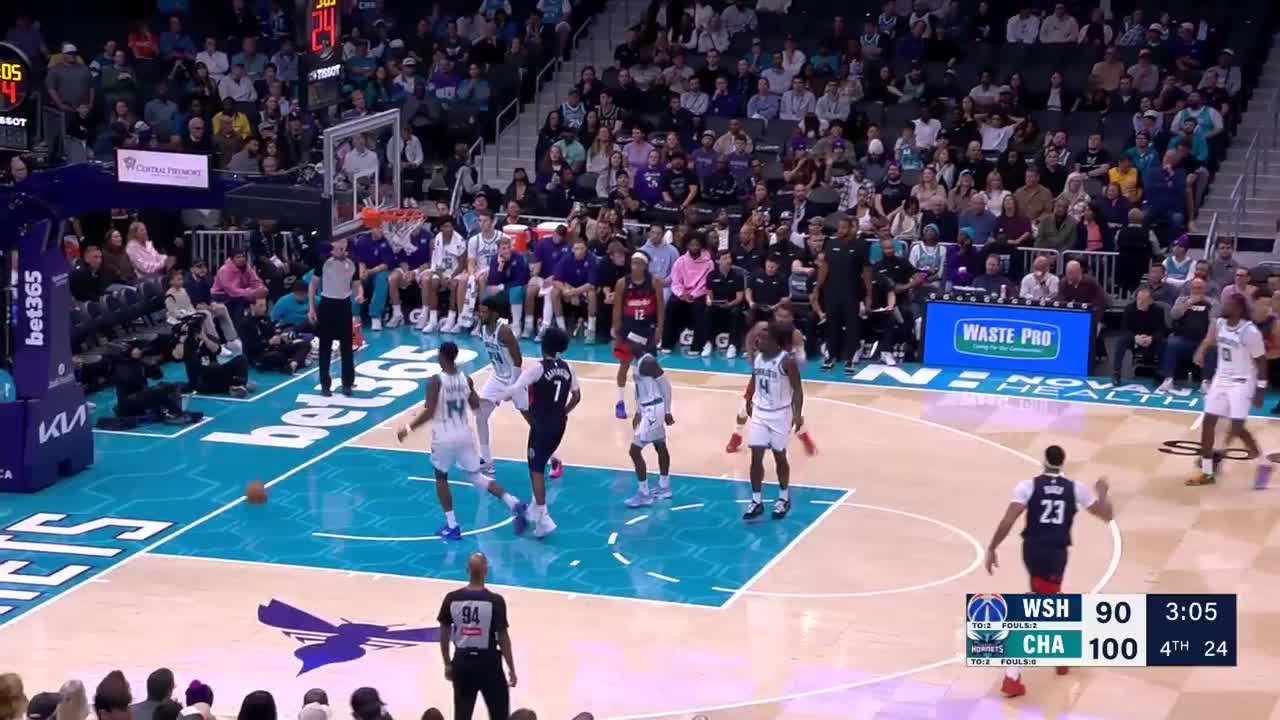 Kyshawn George hits from way downtown