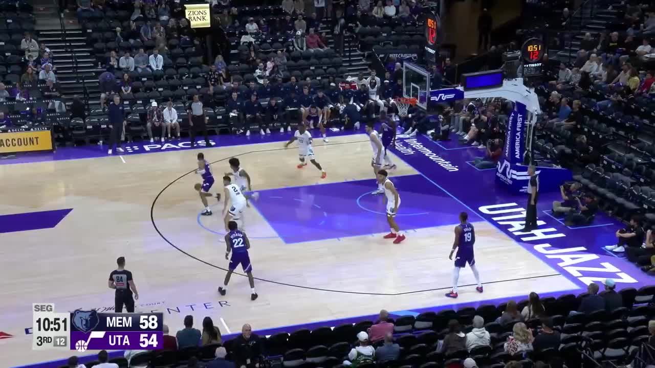 Keyonte George scores and draws the foul